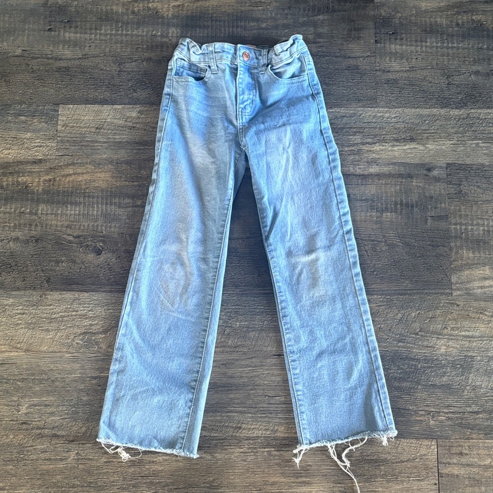 Kids Light‎ Blue Frayed Hem Jeans